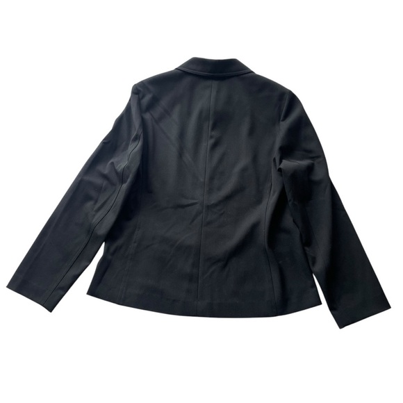 Talbots Stretch Blazer Jacket Black Size 8 Zip Up Business Office - Picture 9 of 10
